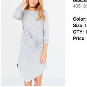 Drape side midi dress